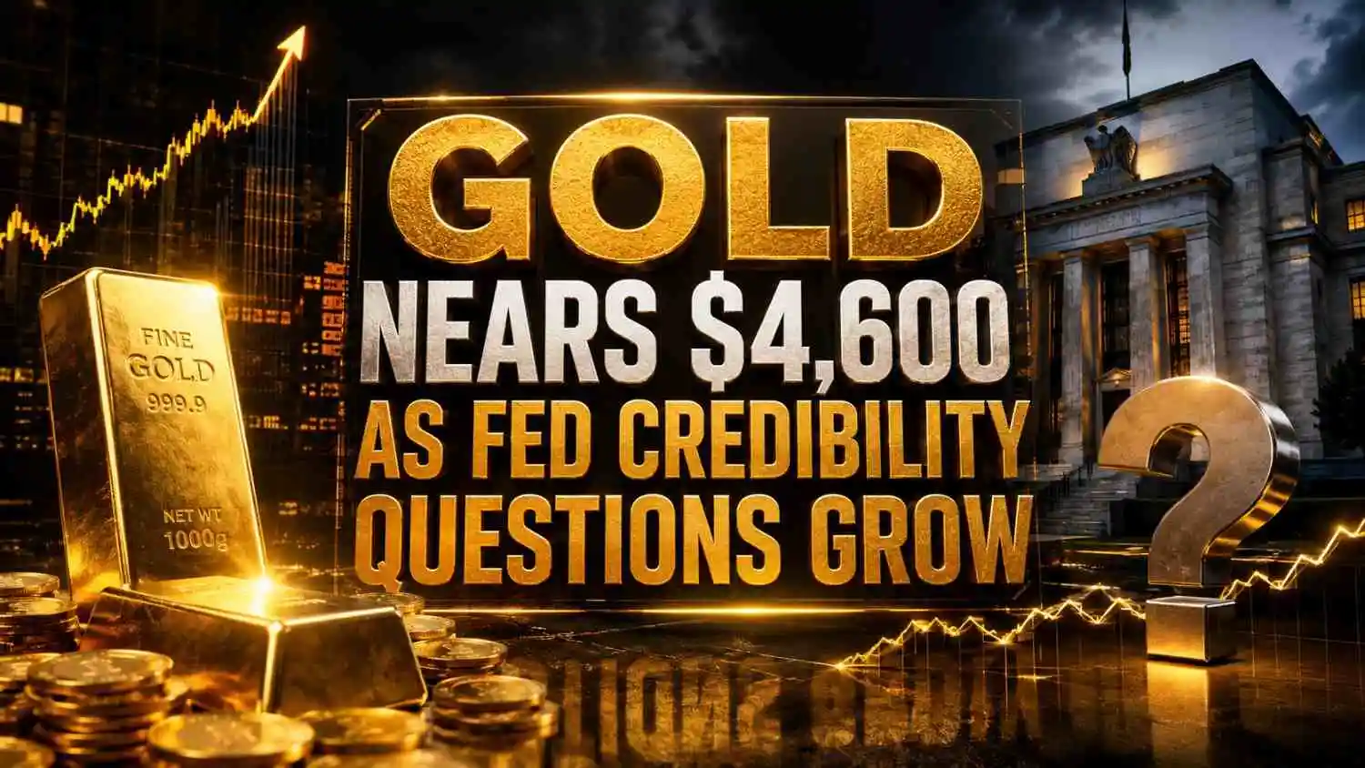 Gold Nears $4,600 As Fed Credibility Questions Grow