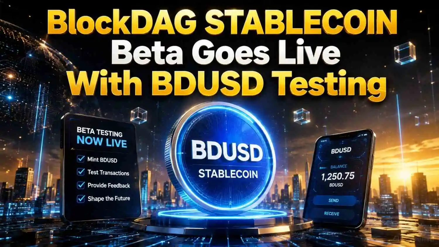BlockDAG STABLECOIN BDUSD beta launch on BlockDAG mainnet
