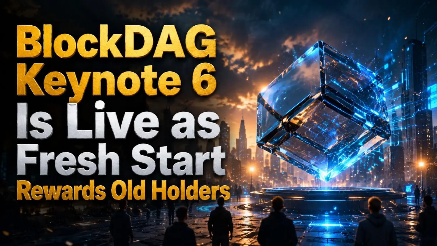 BlockDAG Keynote 6 live banner announcing dashboard rewards