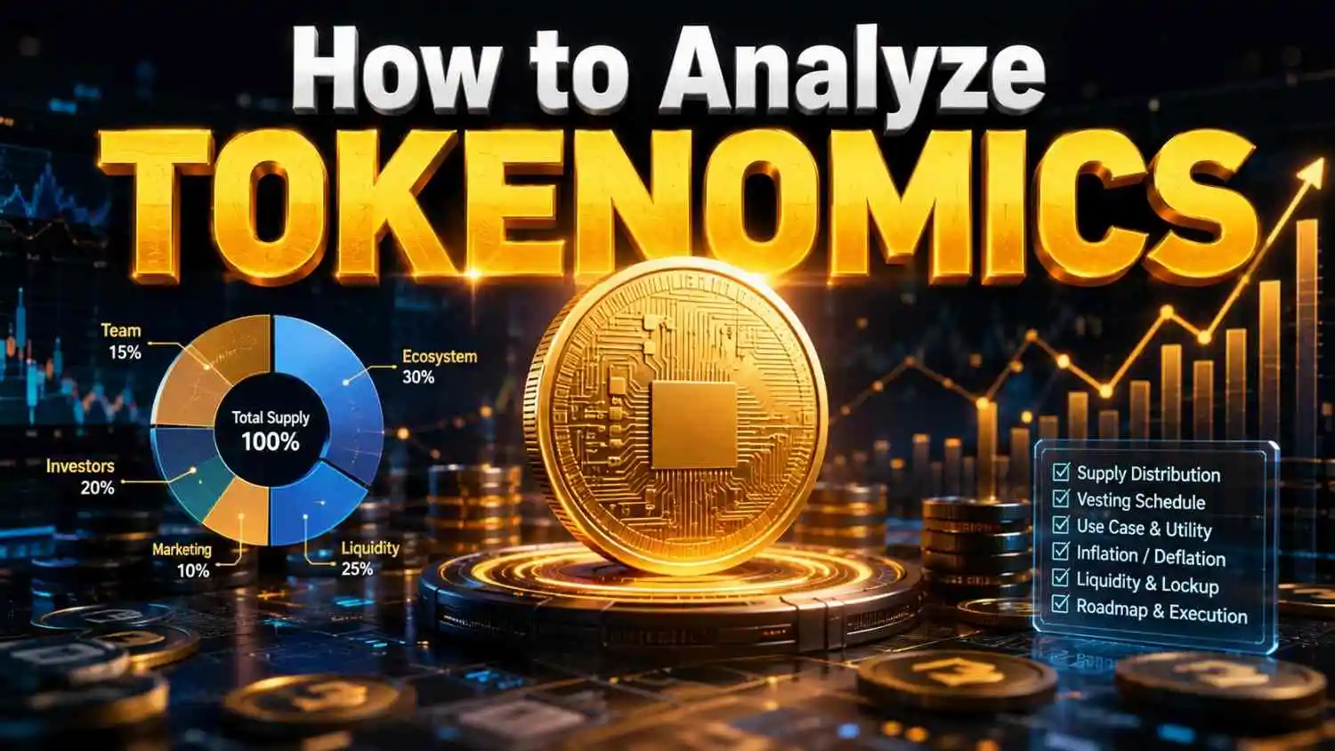 How to analyze tokenomics — allocation and vesting overview chart