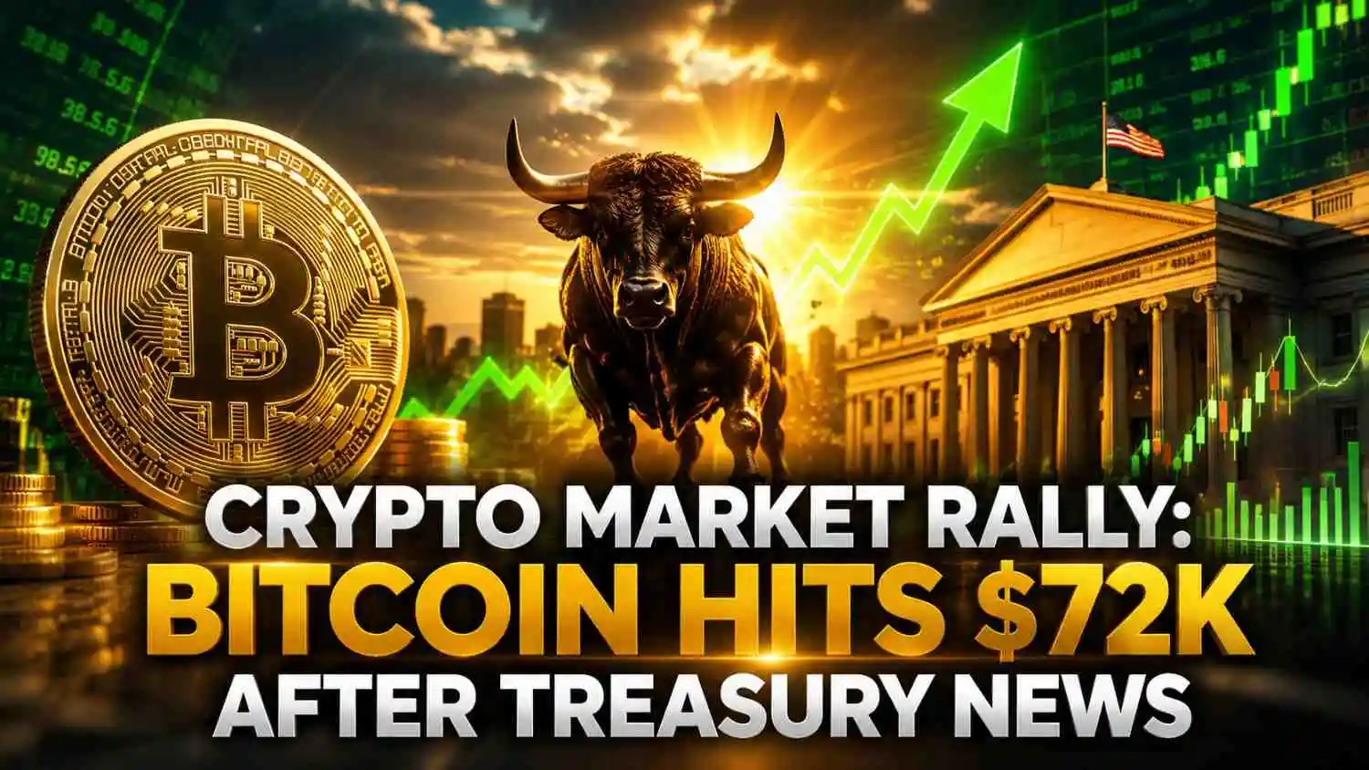 Crypto Market Jumps 8% as Bitcoin Tops $72,000 in Massive Short Squeeze