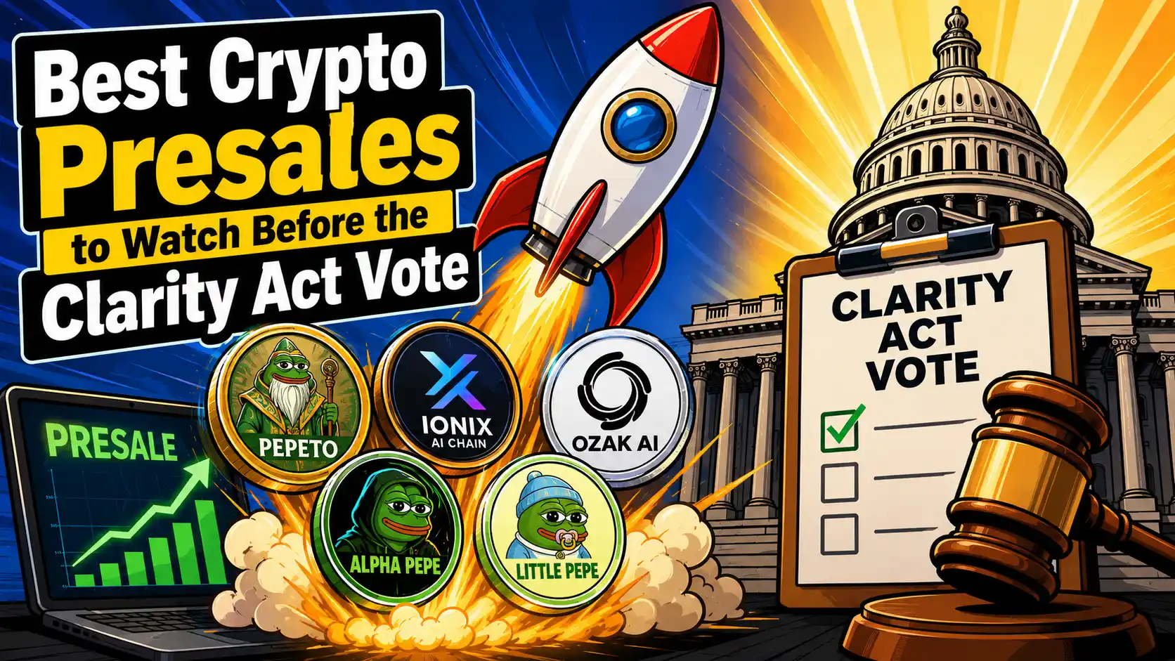 Best Crypto Presales to Watch as Clarity Act Senate Hearing Nears