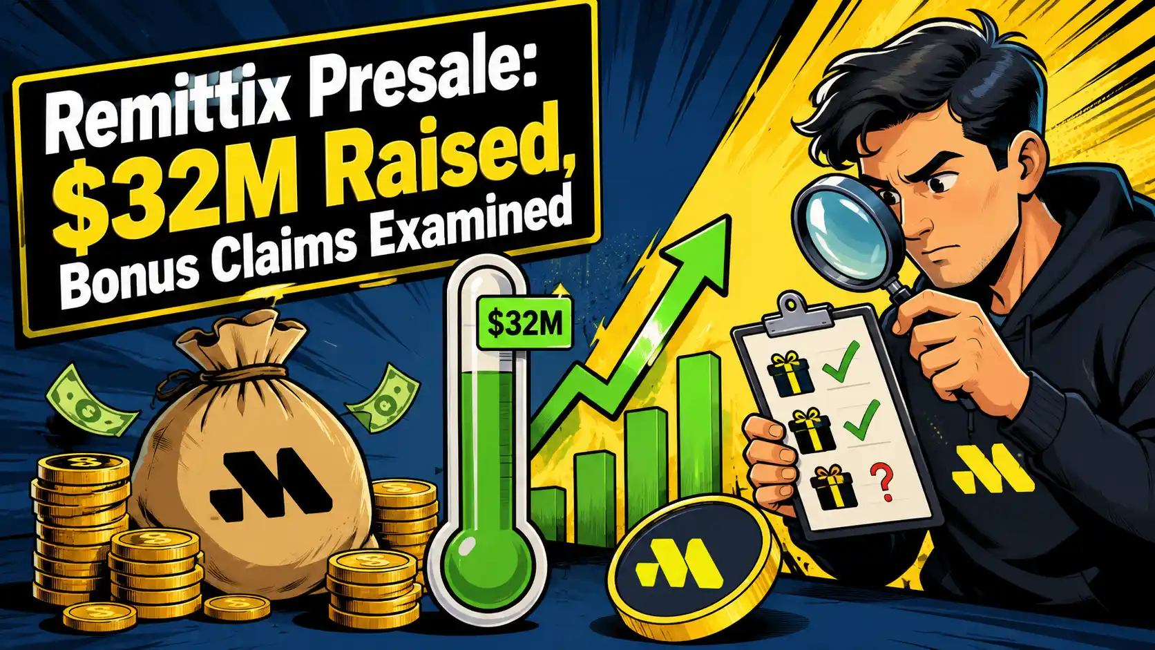 Remittix presale website showing RTX token bonus promotion and countdown timer