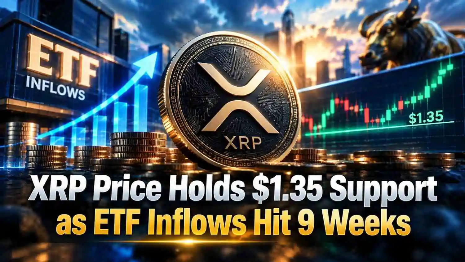 XRP News: Price Holds $1.35 Support as ETF Inflows Hit 9 Weeks