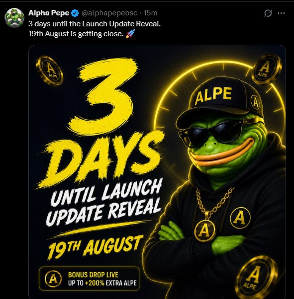 Alpha Pepe Launch Nears as August 19